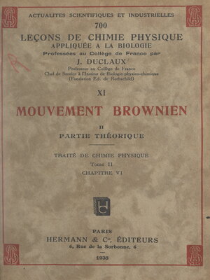 cover image of Mouvement brownien (2). Partie théorique